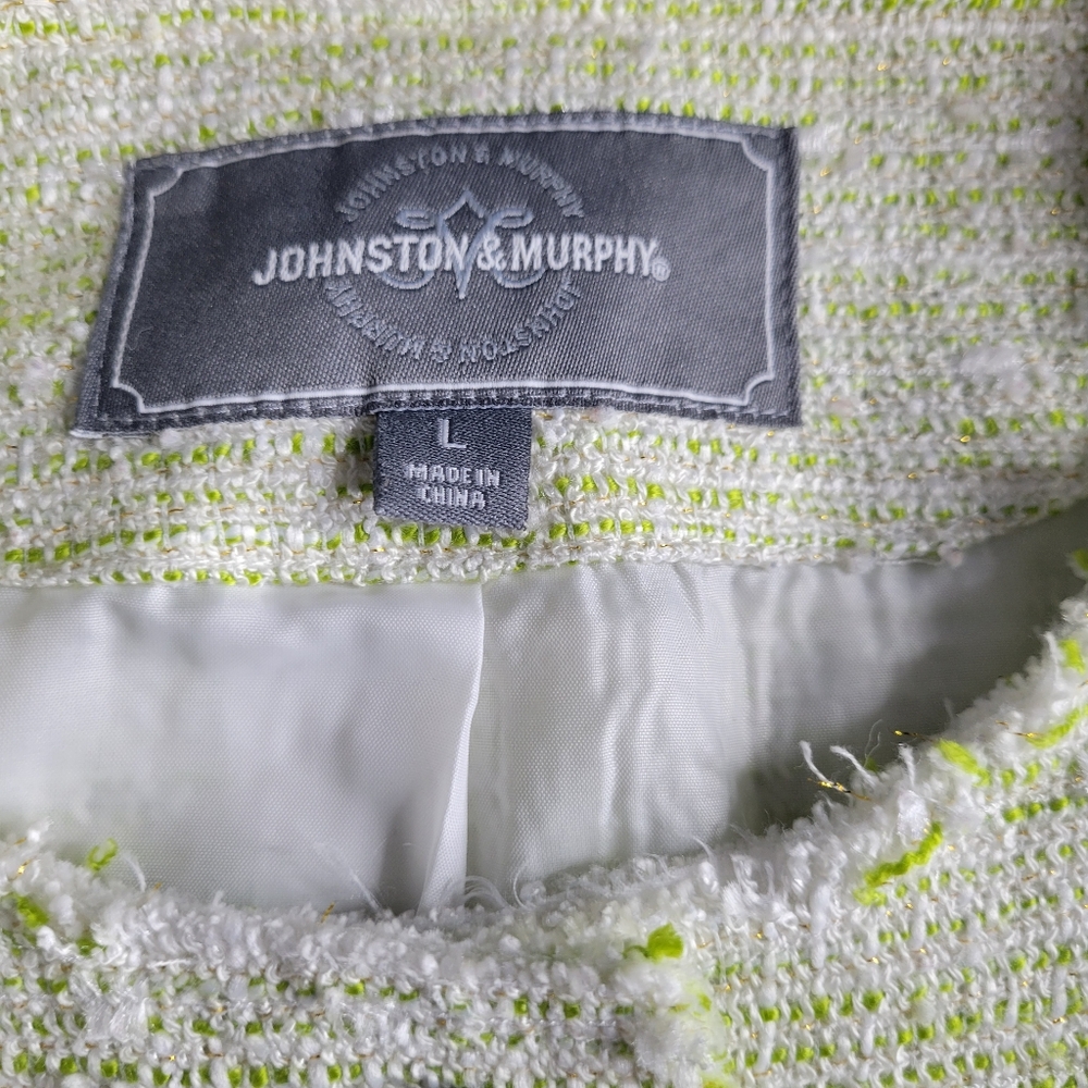Johnston & Murphy Lime Green Jacket Lined Size L - Picture 3 of 4